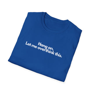 T-Shirt Unisex OVERTHINK Stile Casual Moda | Maglietta overthink unisex minimal | T-shirt pensatore ironica casual | Maglietta unisex idea humor moderna