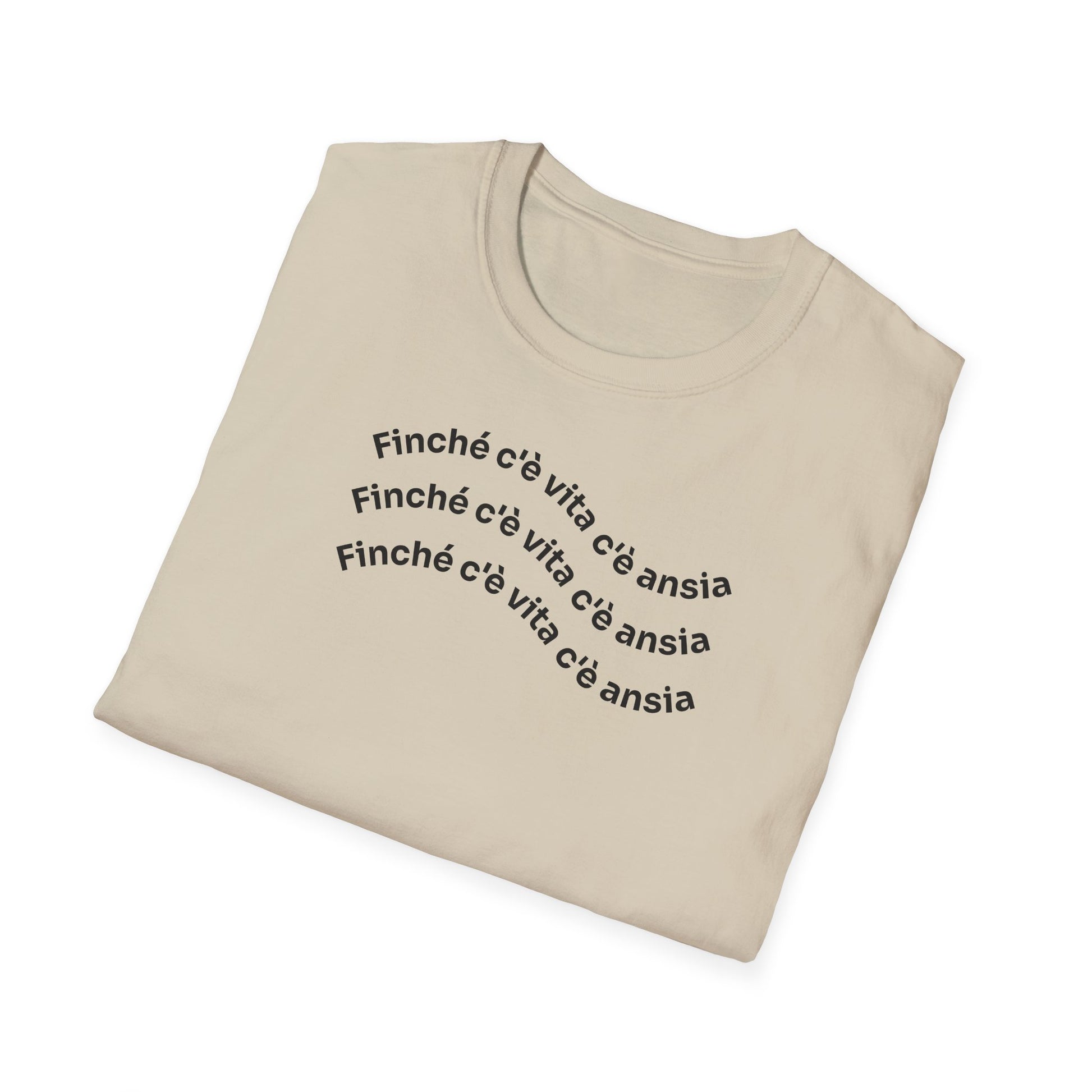 T-shirt Unisex C È ANSIA Stile Casual Moda | Maglietta unisex c’è ansia ironica | T-shirt unisex messaggio divertente | Maglietta casual ansia humor