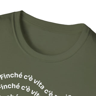 T-shirt Unisex C È ANSIA Stile Casual Moda | Maglietta unisex c’è ansia ironica | T-shirt unisex messaggio divertente | Maglietta casual ansia humor