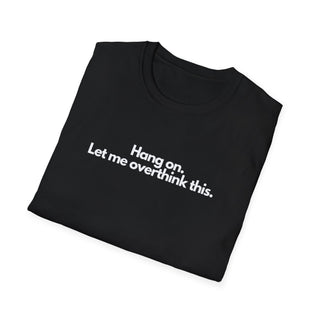 T-Shirt Unisex OVERTHINK Stile Casual Moda | Maglietta overthink unisex minimal | T-shirt pensatore ironica casual | Maglietta unisex idea humor moderna