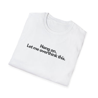 T-Shirt Unisex OVERTHINK Stile Casual Moda | Maglietta overthink unisex minimal | T-shirt pensatore ironica casual | Maglietta unisex idea humor moderna