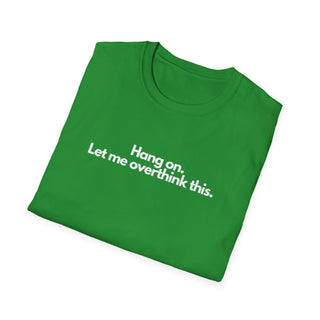 T-Shirt Unisex OVERTHINK Stile Casual Moda | Maglietta overthink unisex minimal | T-shirt pensatore ironica casual | Maglietta unisex idea humor moderna