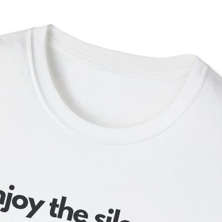 T-shirt Unisex ENJOY THE SILENCE Moda Casual | Maglietta unisex enjoy the silence minimal | T-shirt lifestyle messaggio silenzio | Maglietta unisex design rilassato