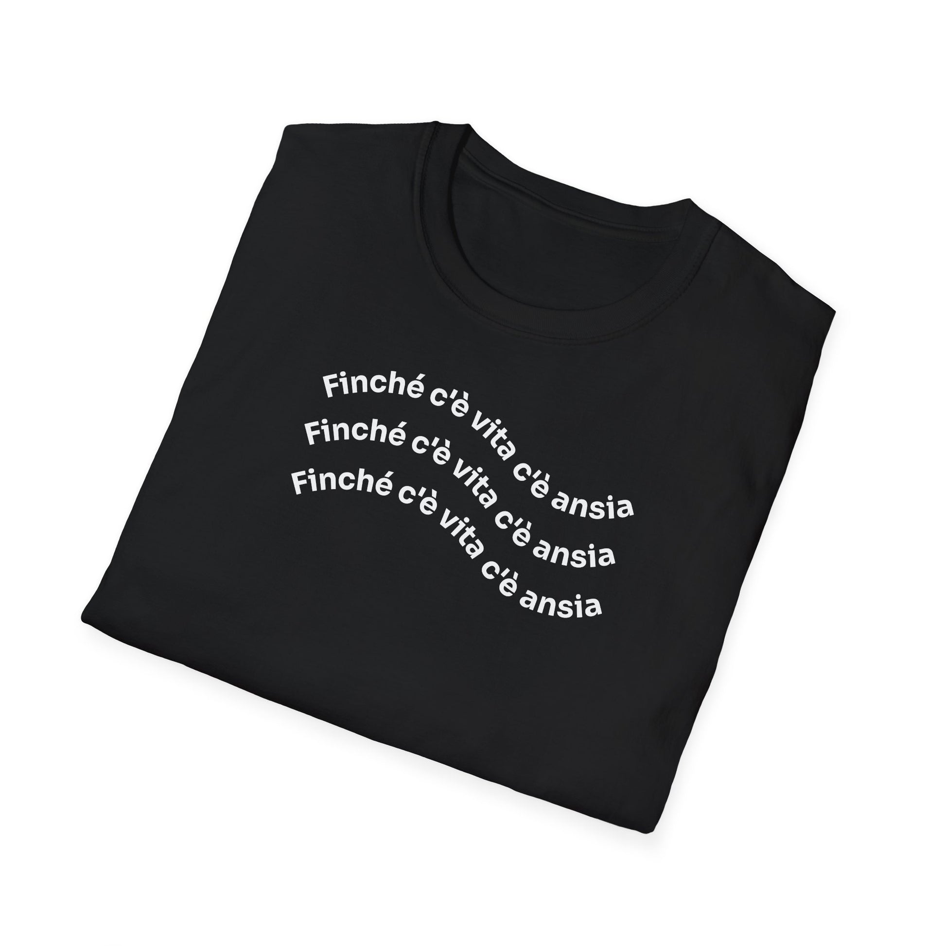 T-shirt Unisex C È ANSIA Stile Casual Moda | Maglietta unisex c’è ansia ironica | T-shirt unisex messaggio divertente | Maglietta casual ansia humor