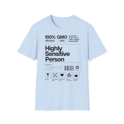 Highly Sensitive Person T-Shirt Unisex Tee | Sensitive personality unisex shirt | Emotional awareness t-shirt | Minimal statement tee