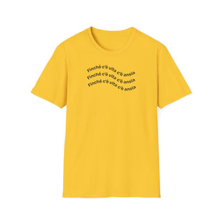 T-shirt Unisex C È ANSIA Stile Casual Moda | Maglietta unisex c’è ansia ironica | T-shirt unisex messaggio divertente | Maglietta casual ansia humor