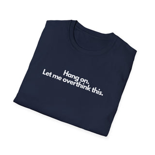 T-Shirt Unisex OVERTHINK Stile Casual Moda | Maglietta overthink unisex minimal | T-shirt pensatore ironica casual | Maglietta unisex idea humor moderna