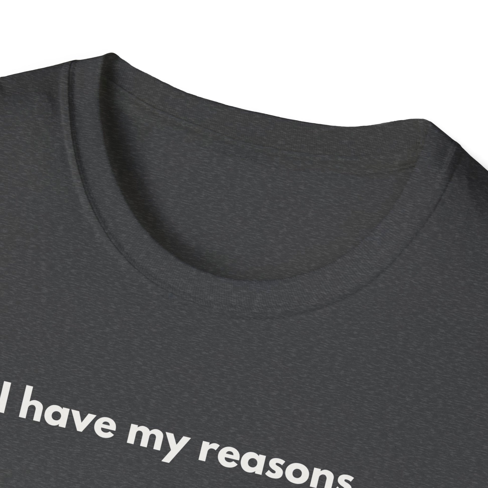 I Have My Reasons T-Shirt Unisex Casual | Maglietta unisex frase decisa | Tee lifestyle unisex moderna | Abbigliamento unisex statement