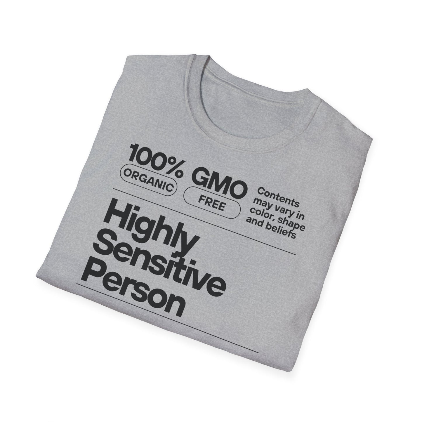 Highly Sensitive Person T-Shirt Unisex Tee | Sensitive personality unisex shirt | Emotional awareness t-shirt | Minimal statement tee