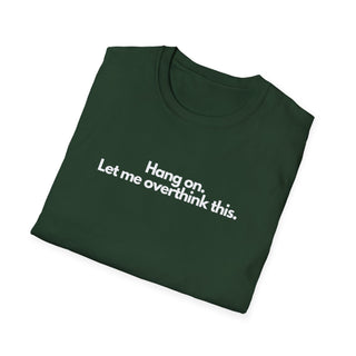 T-Shirt Unisex OVERTHINK Stile Casual Moda | Maglietta overthink unisex minimal | T-shirt pensatore ironica casual | Maglietta unisex idea humor moderna