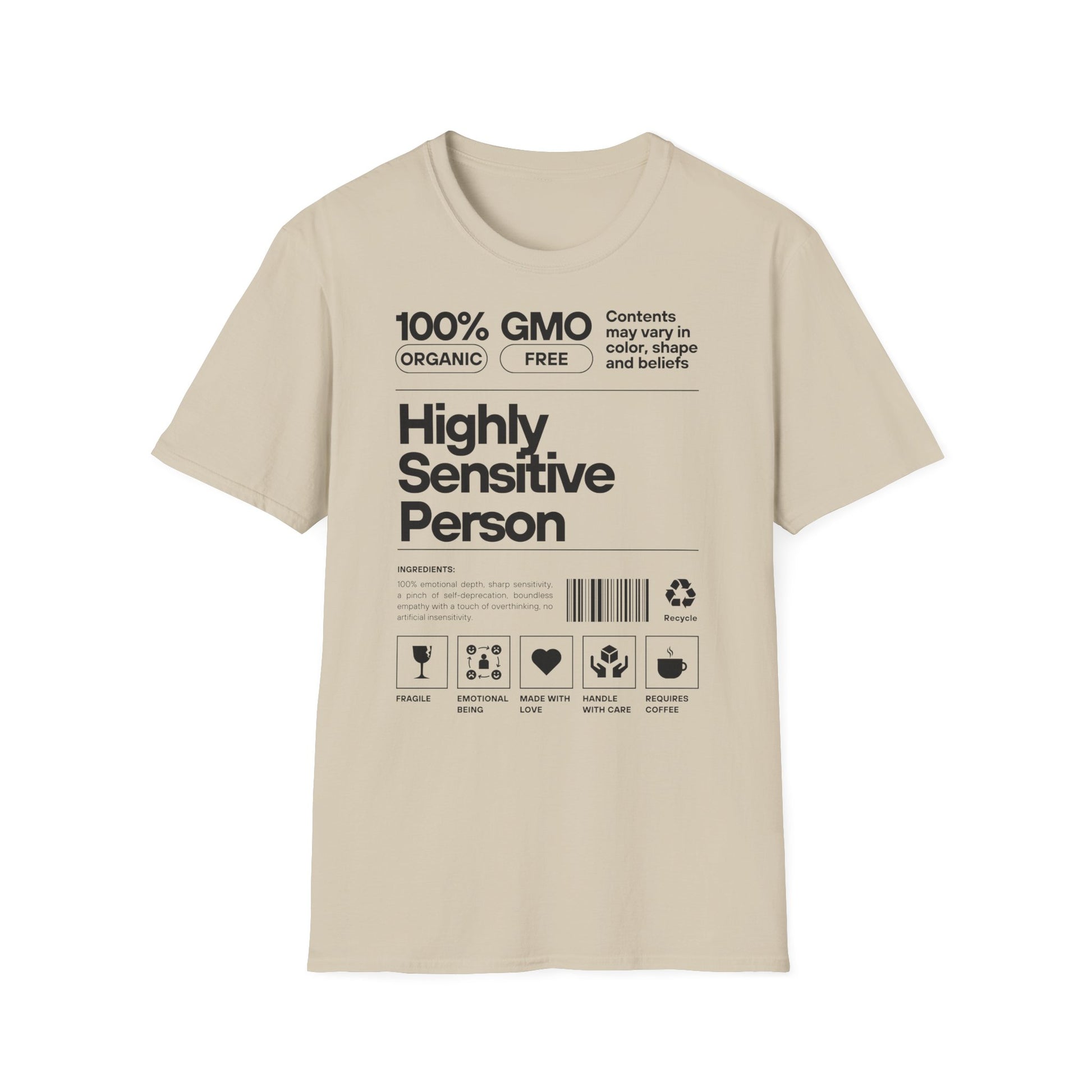 Highly Sensitive Person T-Shirt Unisex Tee | Sensitive personality unisex shirt | Emotional awareness t-shirt | Minimal statement tee