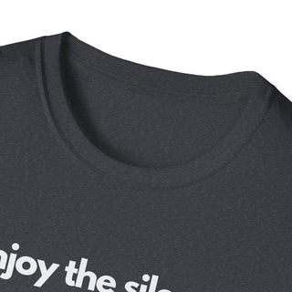 T-shirt Unisex ENJOY THE SILENCE Moda Casual | Maglietta unisex enjoy the silence minimal | T-shirt lifestyle messaggio silenzio | Maglietta unisex design rilassato