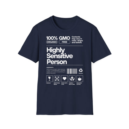 Highly Sensitive Person T-Shirt Unisex Tee | Sensitive personality unisex shirt | Emotional awareness t-shirt | Minimal statement tee