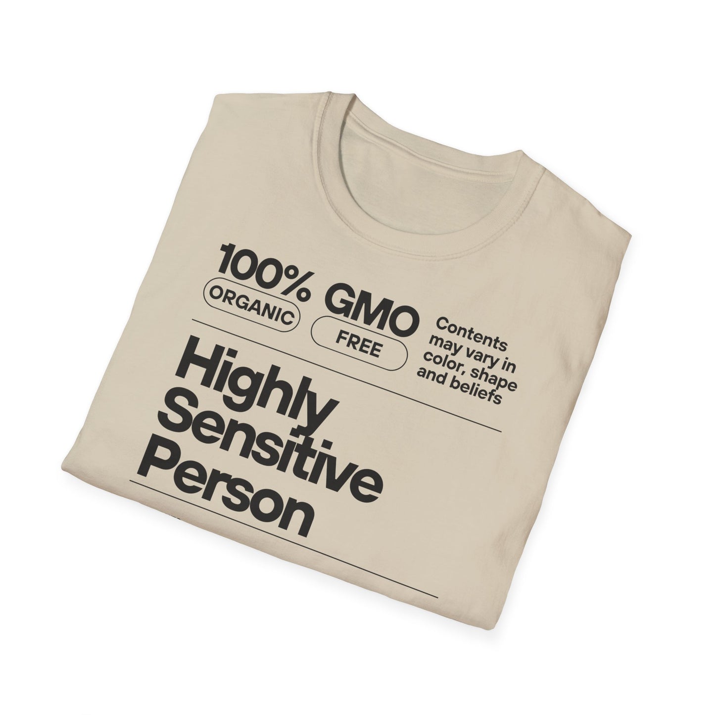 Highly Sensitive Person T-Shirt Unisex Tee | Sensitive personality unisex shirt | Emotional awareness t-shirt | Minimal statement tee