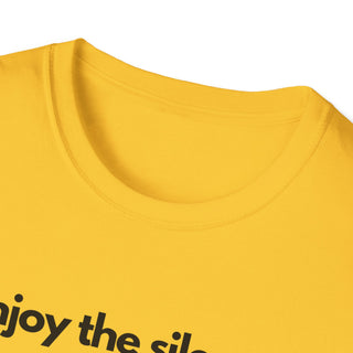 T-shirt Unisex ENJOY THE SILENCE Moda Casual | Maglietta unisex enjoy the silence minimal | T-shirt lifestyle messaggio silenzio | Maglietta unisex design rilassato