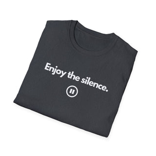 T-shirt Unisex ENJOY THE SILENCE Moda Casual | Maglietta unisex enjoy the silence minimal | T-shirt lifestyle messaggio silenzio | Maglietta unisex design rilassato