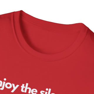 T-shirt Unisex ENJOY THE SILENCE Moda Casual | Maglietta unisex enjoy the silence minimal | T-shirt lifestyle messaggio silenzio | Maglietta unisex design rilassato