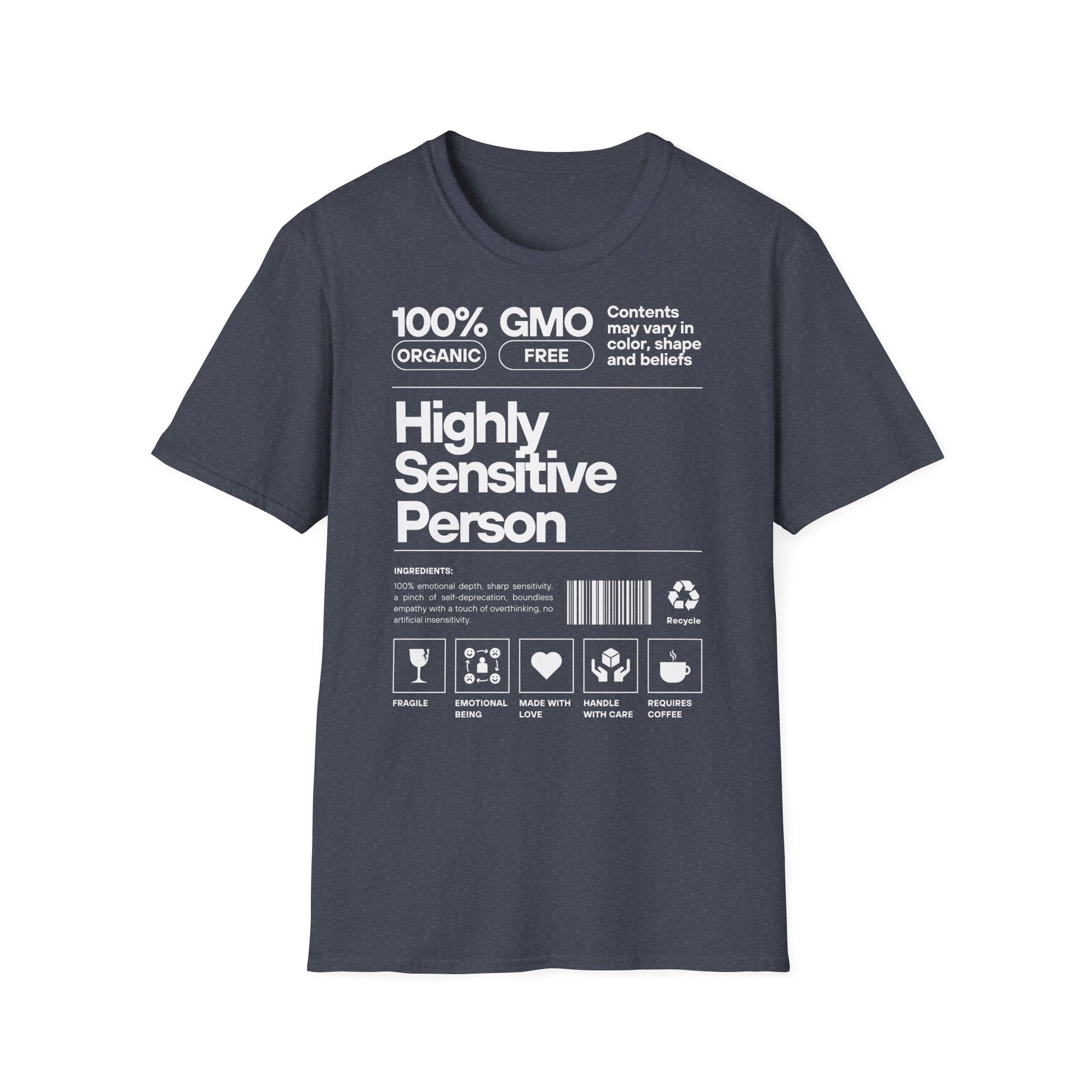Highly Sensitive Person T-Shirt Unisex Tee | Sensitive personality unisex shirt | Emotional awareness t-shirt | Minimal statement tee