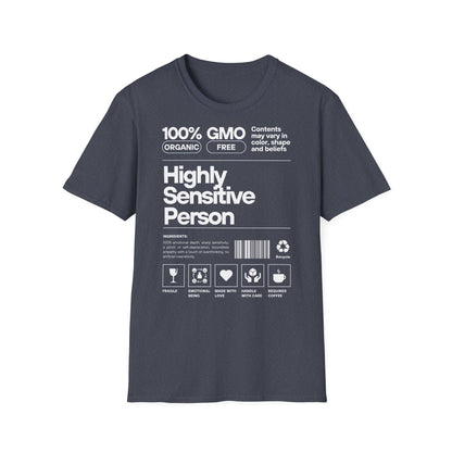 Highly Sensitive Person T-Shirt Unisex Tee | Sensitive personality unisex shirt | Emotional awareness t-shirt | Minimal statement tee