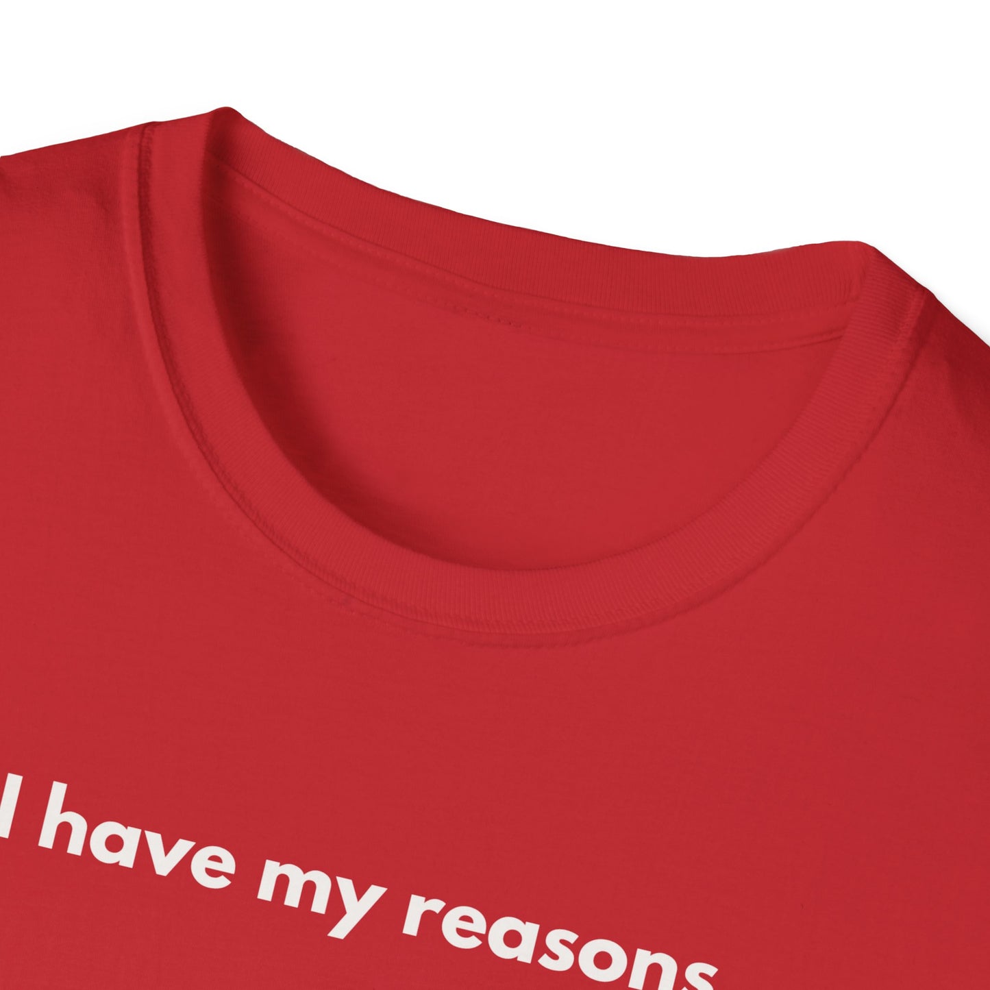 I Have My Reasons T-Shirt Unisex Casual | Maglietta unisex frase decisa | Tee lifestyle unisex moderna | Abbigliamento unisex statement