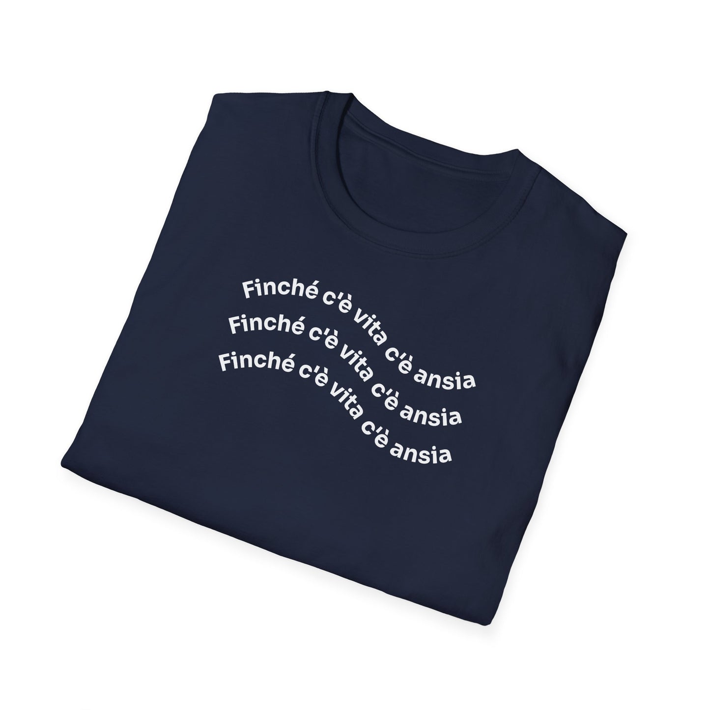 T-shirt Unisex C È ANSIA Stile Casual Moda | Maglietta unisex c’è ansia ironica | T-shirt unisex messaggio divertente | Maglietta casual ansia humor