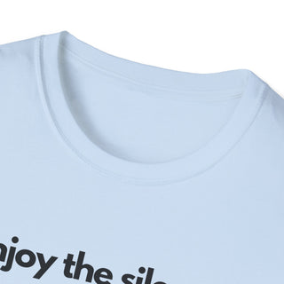 T-shirt Unisex ENJOY THE SILENCE Moda Casual | Maglietta unisex enjoy the silence minimal | T-shirt lifestyle messaggio silenzio | Maglietta unisex design rilassato