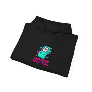 1999 Vibes Pixel Console Hoodie | Y2K retro tech, virtual pet nostalgia