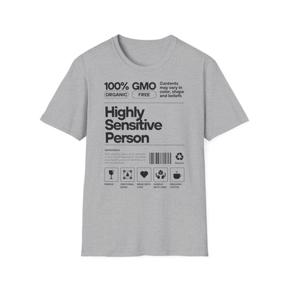 Highly Sensitive Person T-Shirt Unisex Tee | Sensitive personality unisex shirt | Emotional awareness t-shirt | Minimal statement tee