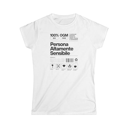 Persona Altamente Sensibile T-Shirt Donna | T-shirt donna sensibilità elevata | Maglietta empatia donna | Abbigliamento donna statement tee