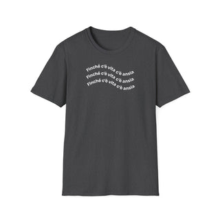 T-shirt Unisex C È ANSIA Stile Casual Moda | Maglietta unisex c’è ansia ironica | T-shirt unisex messaggio divertente | Maglietta casual ansia humor