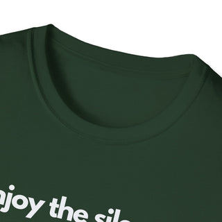 T-shirt Unisex ENJOY THE SILENCE Moda Casual | Maglietta unisex enjoy the silence minimal | T-shirt lifestyle messaggio silenzio | Maglietta unisex design rilassato
