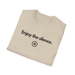 T-shirt Unisex ENJOY THE SILENCE Moda Casual | Maglietta unisex enjoy the silence minimal | T-shirt lifestyle messaggio silenzio | Maglietta unisex design rilassato