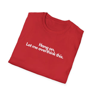 T-Shirt Unisex OVERTHINK Stile Casual Moda | Maglietta overthink unisex minimal | T-shirt pensatore ironica casual | Maglietta unisex idea humor moderna