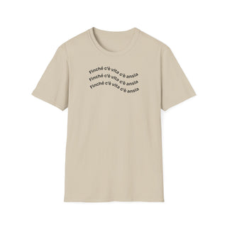 T-shirt Unisex C È ANSIA Stile Casual Moda | Maglietta unisex c’è ansia ironica | T-shirt unisex messaggio divertente | Maglietta casual ansia humor