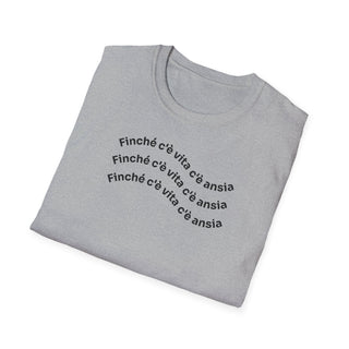 T-shirt Unisex C È ANSIA Stile Casual Moda | Maglietta unisex c’è ansia ironica | T-shirt unisex messaggio divertente | Maglietta casual ansia humor