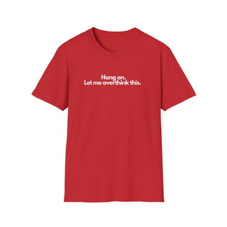T-Shirt Unisex OVERTHINK Stile Casual Moda | Maglietta overthink unisex minimal | T-shirt pensatore ironica casual | Maglietta unisex idea humor moderna
