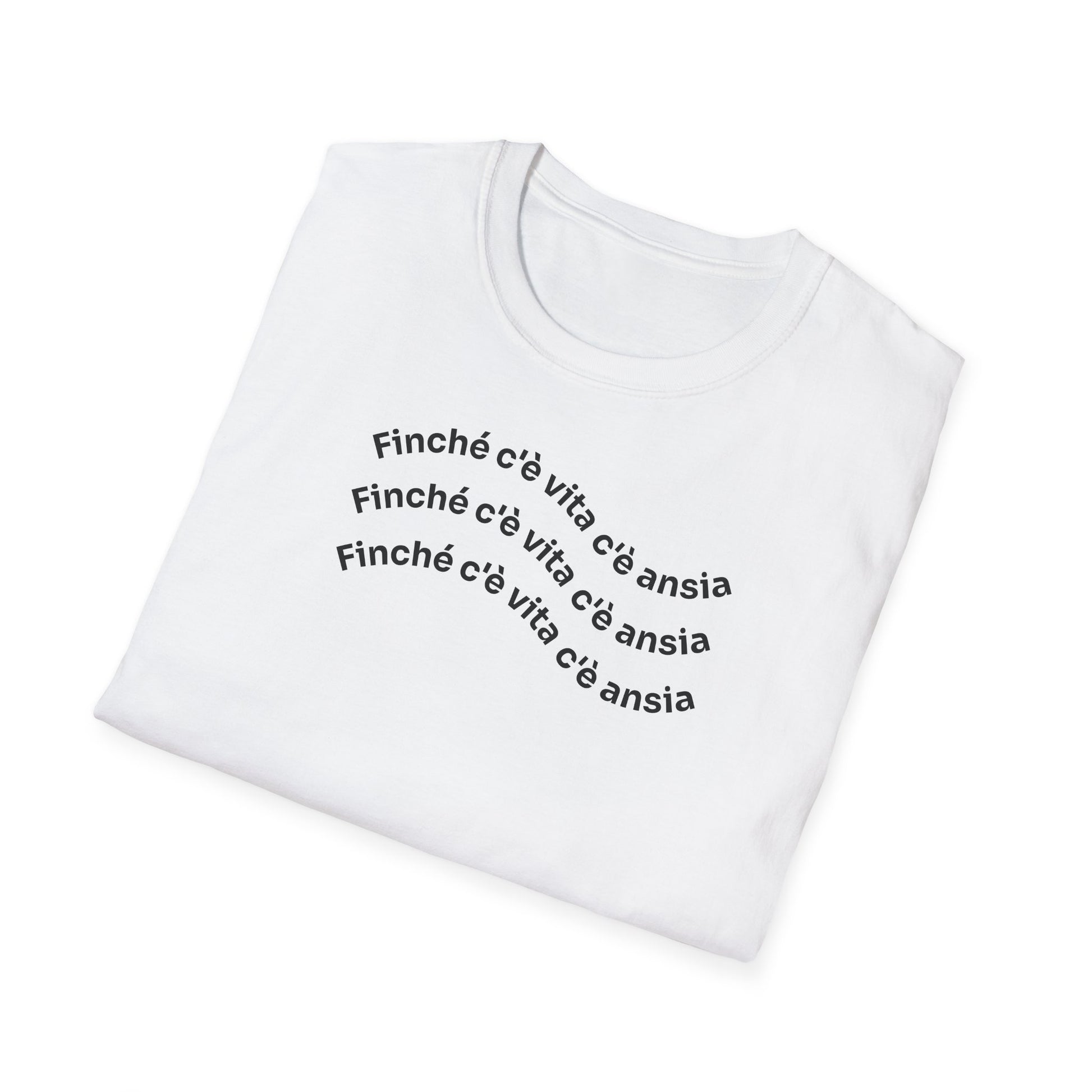 T-shirt Unisex C È ANSIA Stile Casual Moda | Maglietta unisex c’è ansia ironica | T-shirt unisex messaggio divertente | Maglietta casual ansia humor
