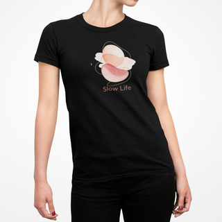 T-shirt Donna Slow Life Stile Casual Moda | t-shirt slow life | moda donna casual | stile minimal donna