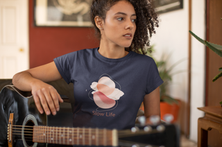 T-shirt Donna Slow Life Stile Casual Moda | t-shirt slow life | moda donna casual | stile minimal donna