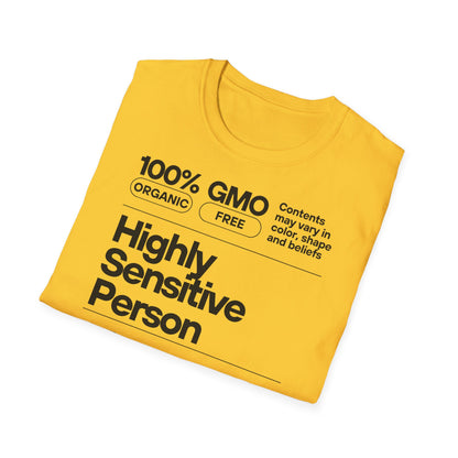 Highly Sensitive Person T-Shirt Unisex Tee | Sensitive personality unisex shirt | Emotional awareness t-shirt | Minimal statement tee