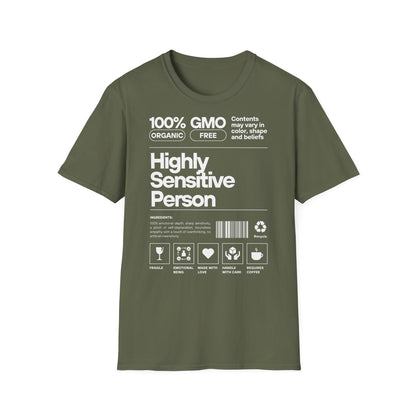 Highly Sensitive Person T-Shirt Unisex Tee | Sensitive personality unisex shirt | Emotional awareness t-shirt | Minimal statement tee