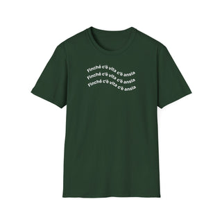 T-shirt Unisex C È ANSIA Stile Casual Moda | Maglietta unisex c’è ansia ironica | T-shirt unisex messaggio divertente | Maglietta casual ansia humor