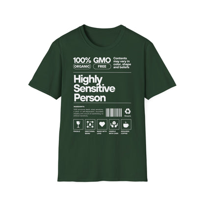Highly Sensitive Person T-Shirt Unisex Tee | Sensitive personality unisex shirt | Emotional awareness t-shirt | Minimal statement tee