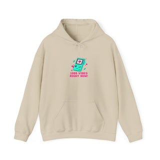 1999 Vibes Pixel Console Hoodie | Y2K retro tech, virtual pet nostalgia