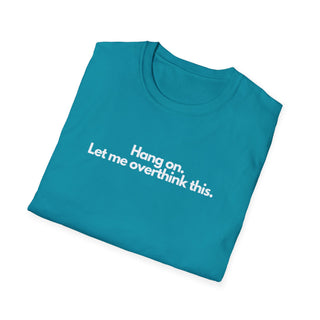 T-Shirt Unisex OVERTHINK Stile Casual Moda | Maglietta overthink unisex minimal | T-shirt pensatore ironica casual | Maglietta unisex idea humor moderna