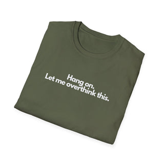 T-Shirt Unisex OVERTHINK Stile Casual Moda | Maglietta overthink unisex minimal | T-shirt pensatore ironica casual | Maglietta unisex idea humor moderna