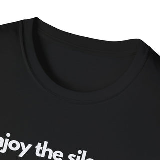 T-shirt Unisex ENJOY THE SILENCE Moda Casual | Maglietta unisex enjoy the silence minimal | T-shirt lifestyle messaggio silenzio | Maglietta unisex design rilassato