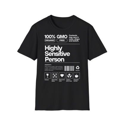 Highly Sensitive Person T-Shirt Unisex Tee | Sensitive personality unisex shirt | Emotional awareness t-shirt | Minimal statement tee