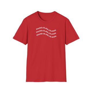 T-shirt Unisex C È ANSIA Stile Casual Moda | Maglietta unisex c’è ansia ironica | T-shirt unisex messaggio divertente | Maglietta casual ansia humor