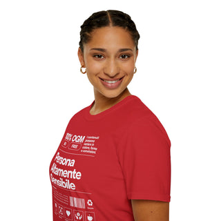 Persona Altamente Sensibile T-Shirt Unisex | Maglietta sensibilità ironica | T-shirt unisex carattere emotivo | Abbigliamento messaggio sensibile
